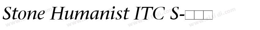 Stone Humanist ITC S字体转换